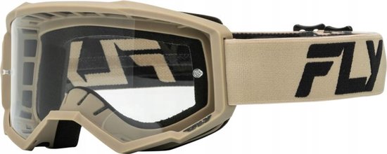 FLY CROSS RACING FOCUS Motorbril Zwart/Khaki - Universeel