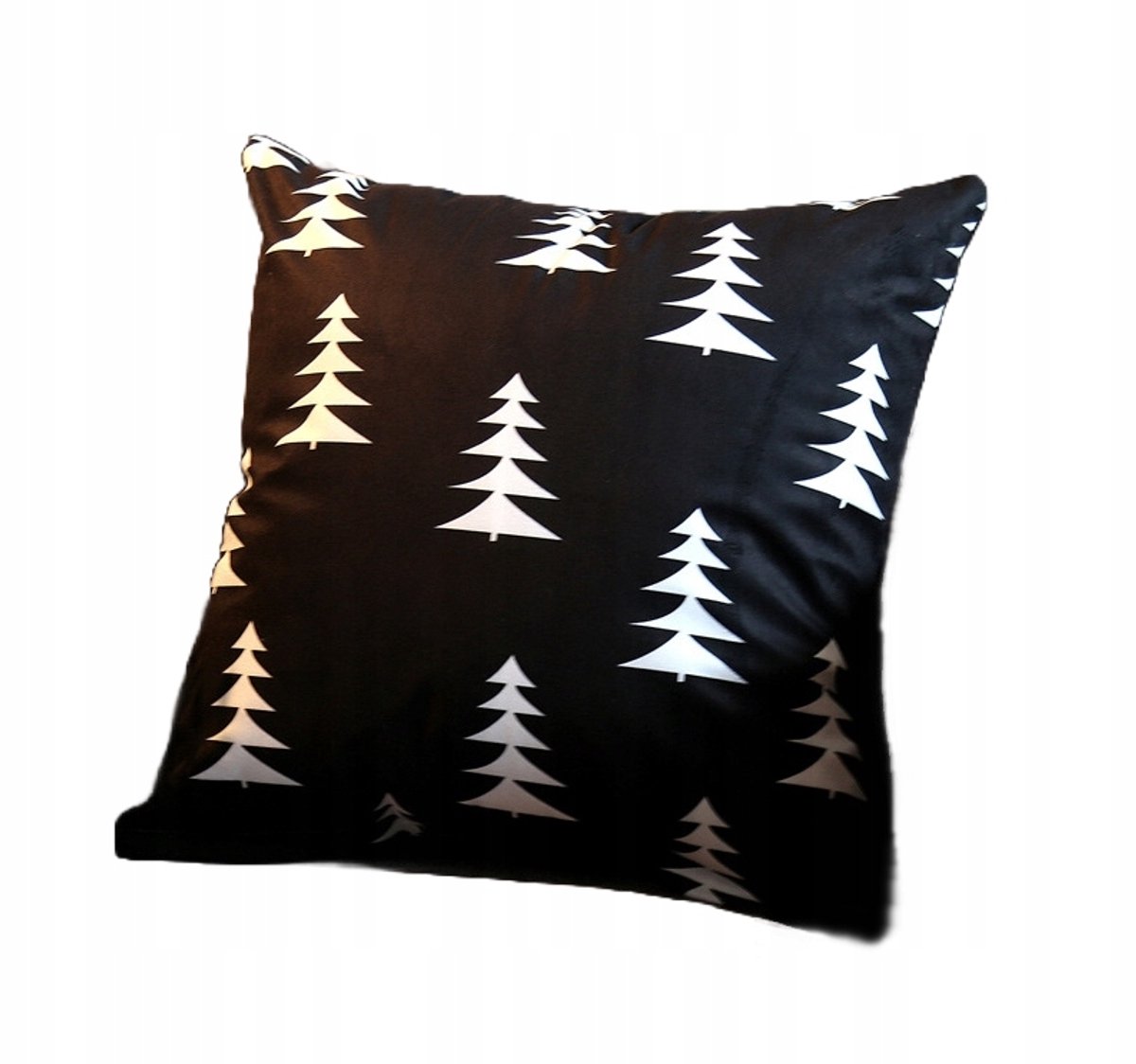 Dubbelzijdig Sierkussenhoes 43x43 cm Zwart met Bomen