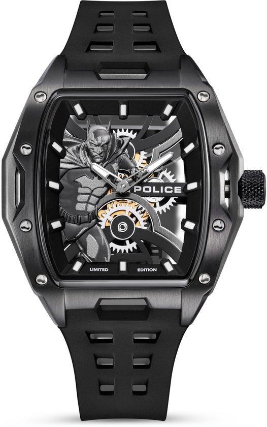 Police Batman 44.5mm 5atm Quartz Analogical Horloge Zilver Man
