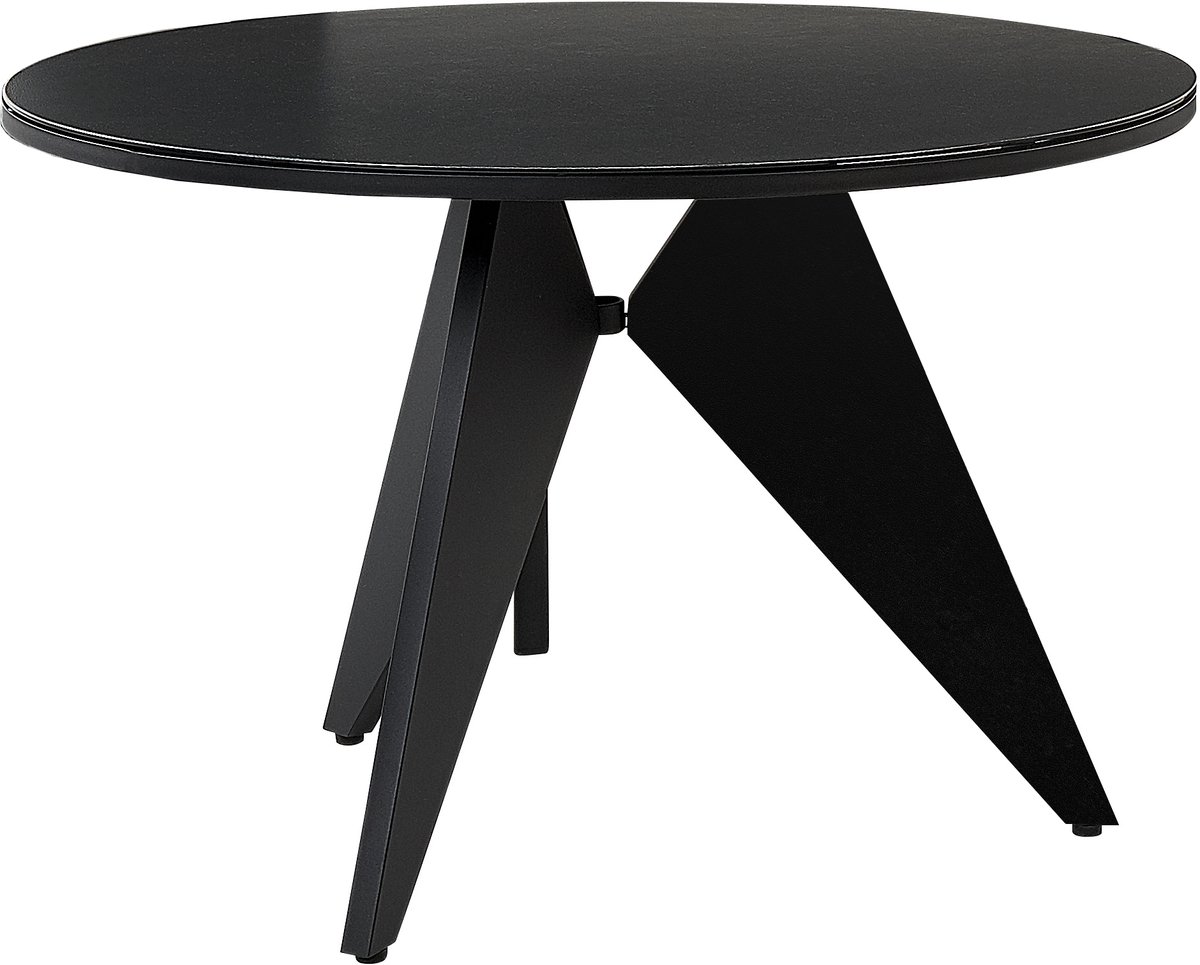 OLMETTO - Tuintafel - Zwart - 110 x 83 cm - Aluminium