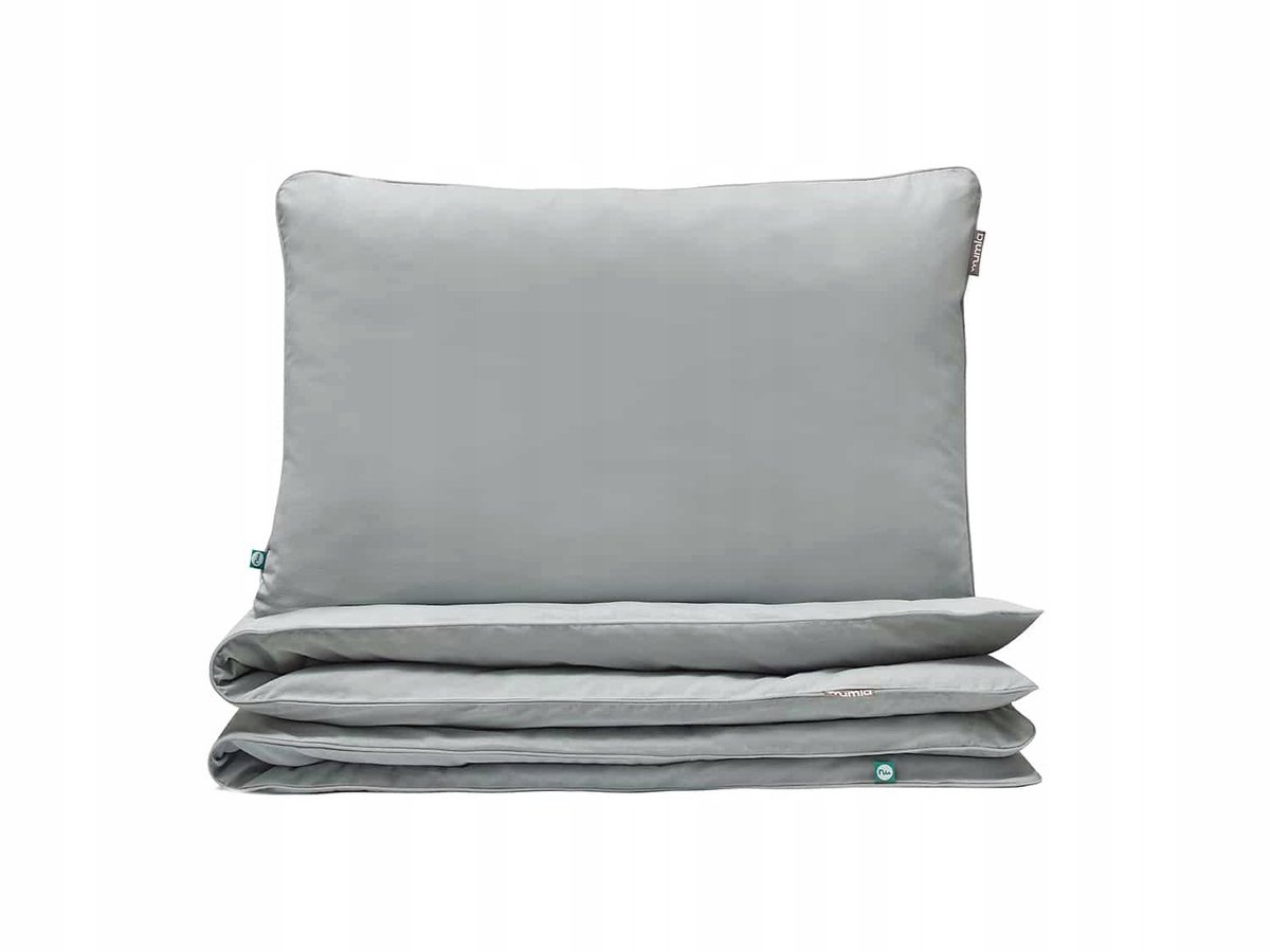 Basic Katoenen Beddengoed Set Grijs 160x200cm + 2x 60x50cm