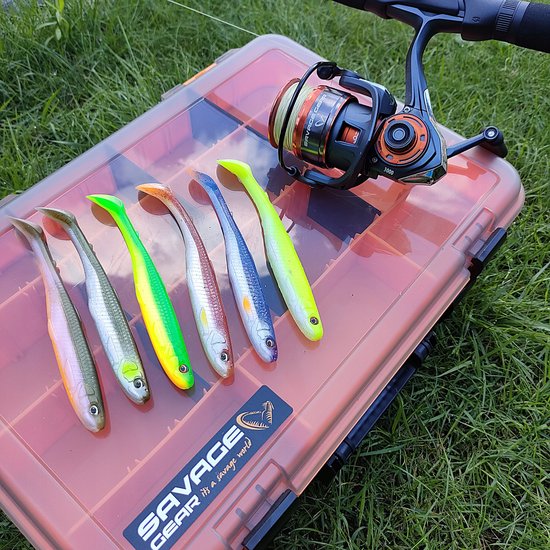 Savage Gear Slender Scoop 9cm Shad - Groen Zilver, ideaal voor Zander van Savage Gear — afbeelding 2