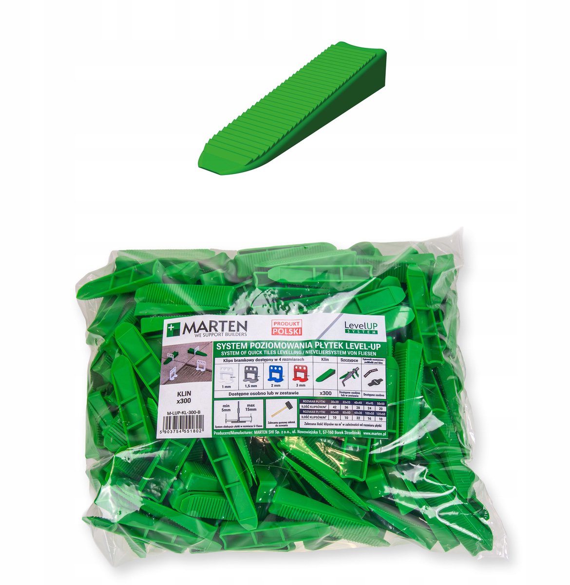Marten LevelUP Tegelnivelleringssysteem - 300 Wiggen