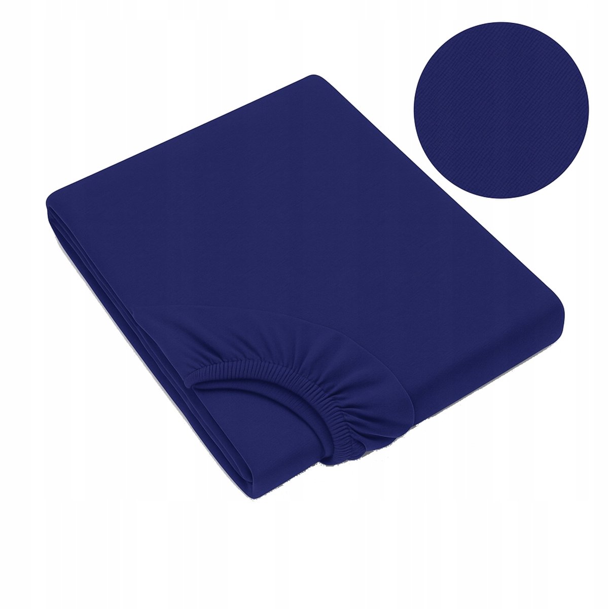 Jersey hoeslaken 220x200cm donkerblauw - ademend en hypoallergeen