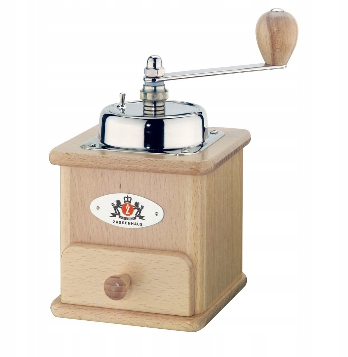 Zassenhaus handmatige Koffiemolen - Hout & Staal - 20 cm