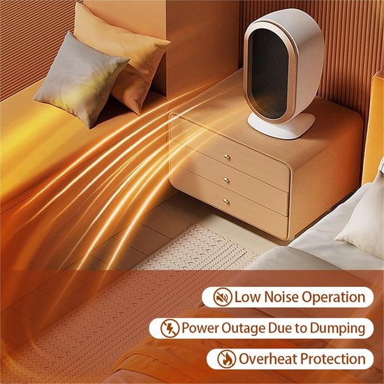 Draagbare Elektrische Ruimteverwarmer Ventilator PTC Ceramische Ventilator 2verwarmende Warmere Hete Lucht 1200w