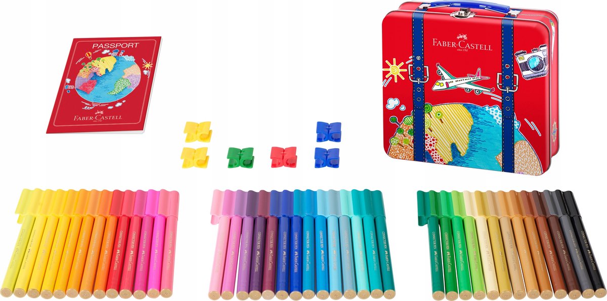 Faber-Castell Kinder Kleurpotloden Set in Metalen Etui - 40 Stuks