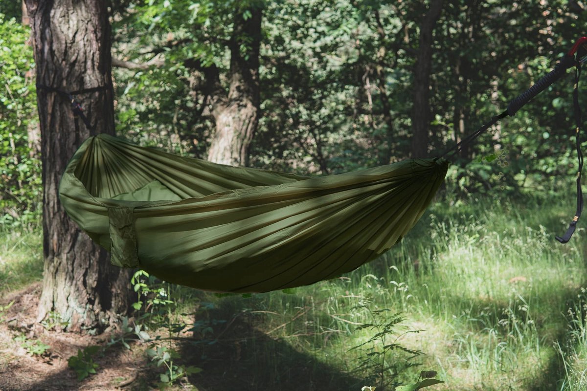 TigerWood Ważka V2 Hamak - Lichtgewicht en duurzaam - Kaki