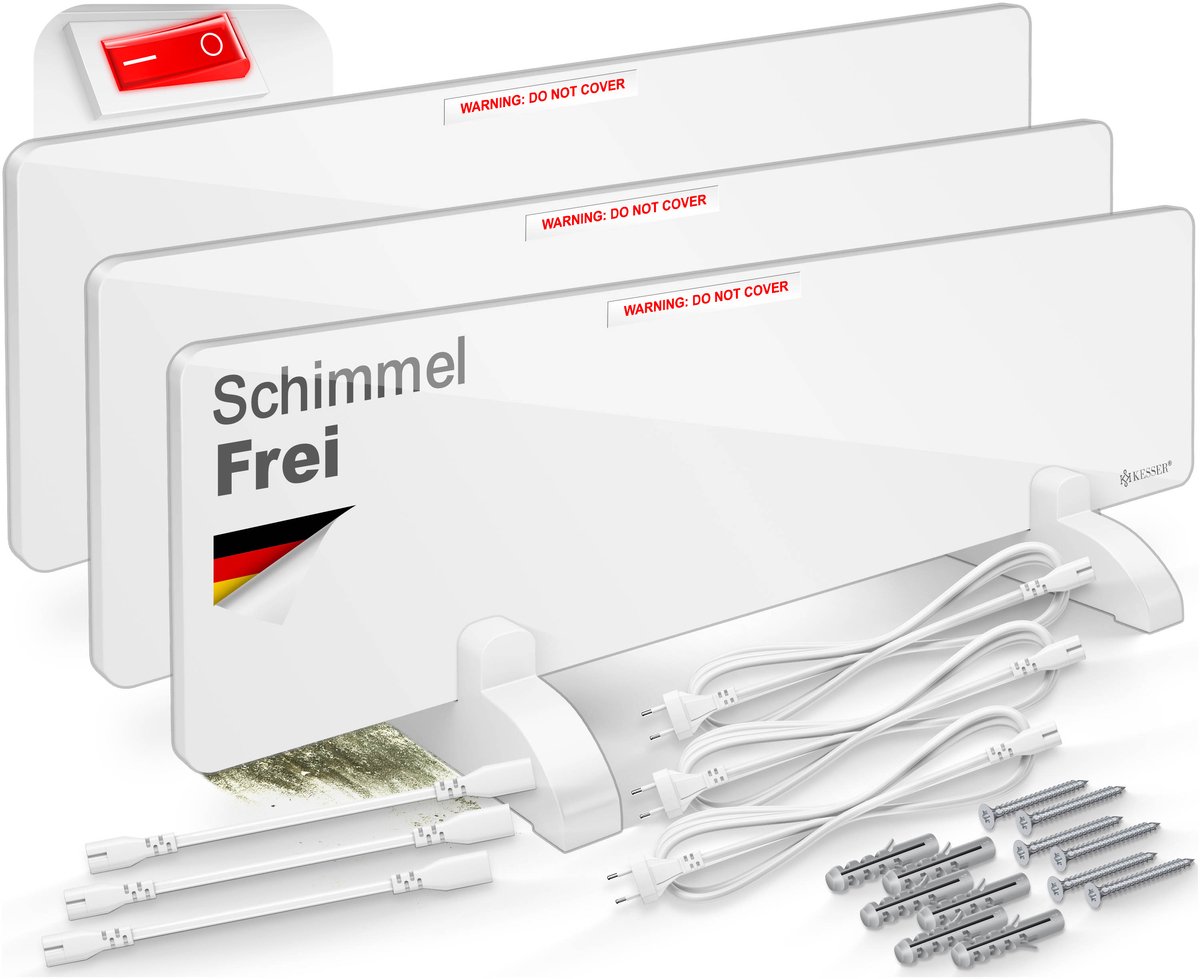 KESSER® 3x Infrarood Verwarmingspaneel - Anti Schimmel & Vochtvreter - Elektrische Verwarming