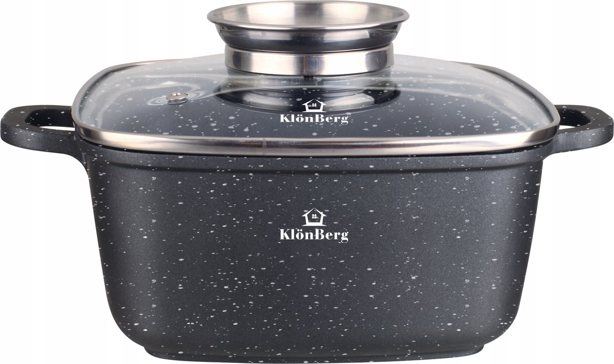 Zilner Marmor Koekenpan 22cm met Glazen Deksel - KB4012