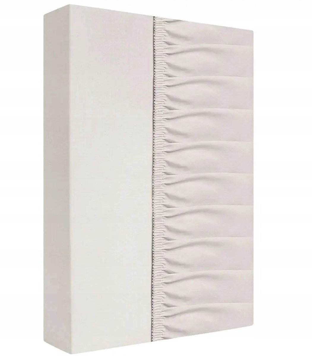 Katoenen hoeslaken 160x200 cm, crème, 25 cm hoekhoogte