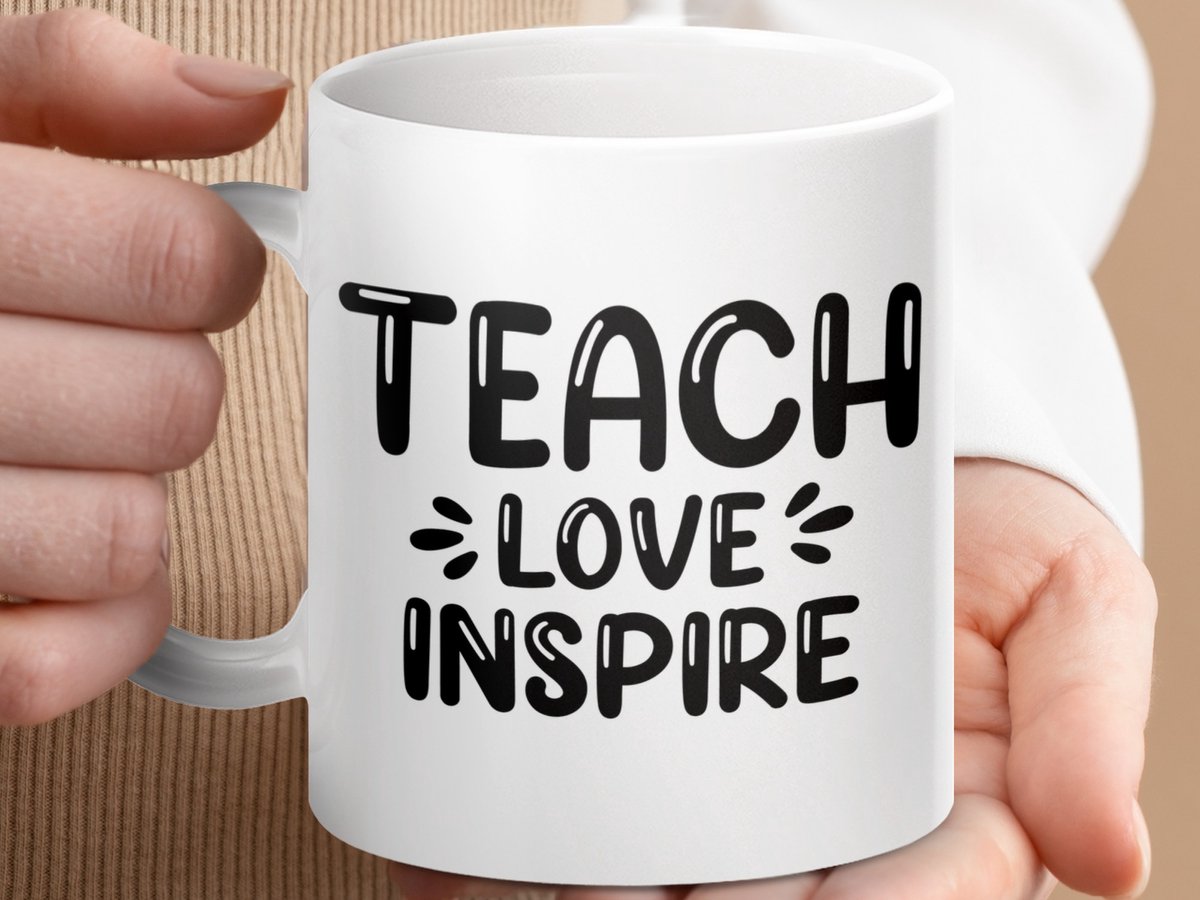 Mok Leerkracht Mok, Teach Love Inspire Mok, Leerkracht Cadeau, Inspirerende Mok, Educatieve Mok, Docenten Waardering, School Mok
