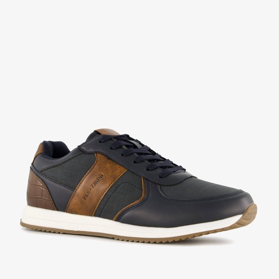 Baskets homme Blue Box bleu cognac - Taille 46 - Semelle amovible