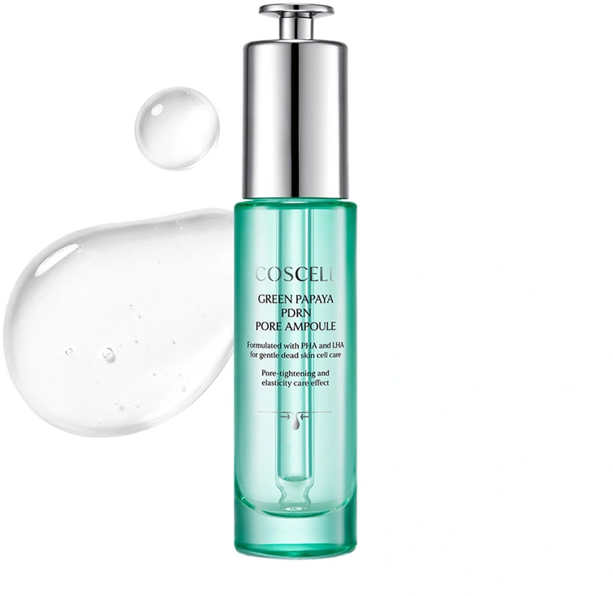 Coscell Groene Papaja PDRN Poriën Ampul / Poriënverfijnend Anti-Aging Serum 30 ml
