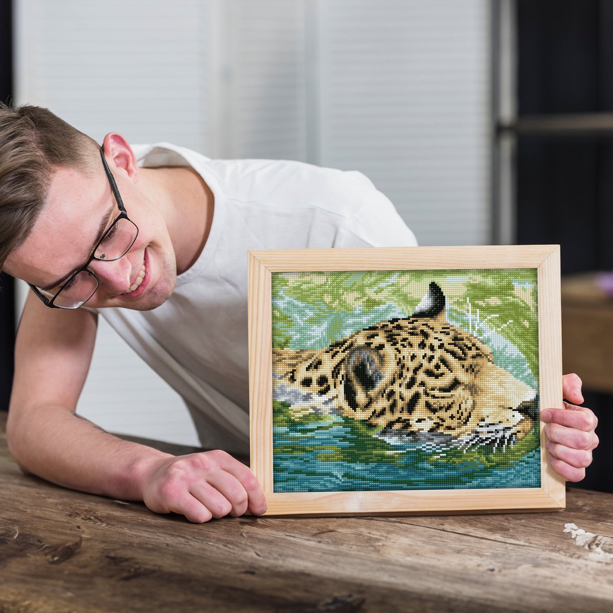DIAMOND DOTZ Jungle Prince - Diamond Painting - 17.595 Dotz - 41x31 cm — afbeelding 3