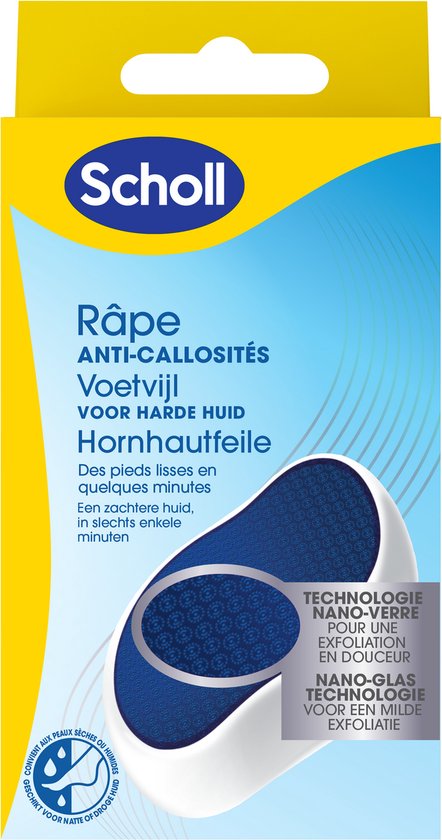 Foto: Scholl voetvijl harde huid eeltverwijderaar nano glas 2 in 1 eeltvijl grof fijn eeltrasp