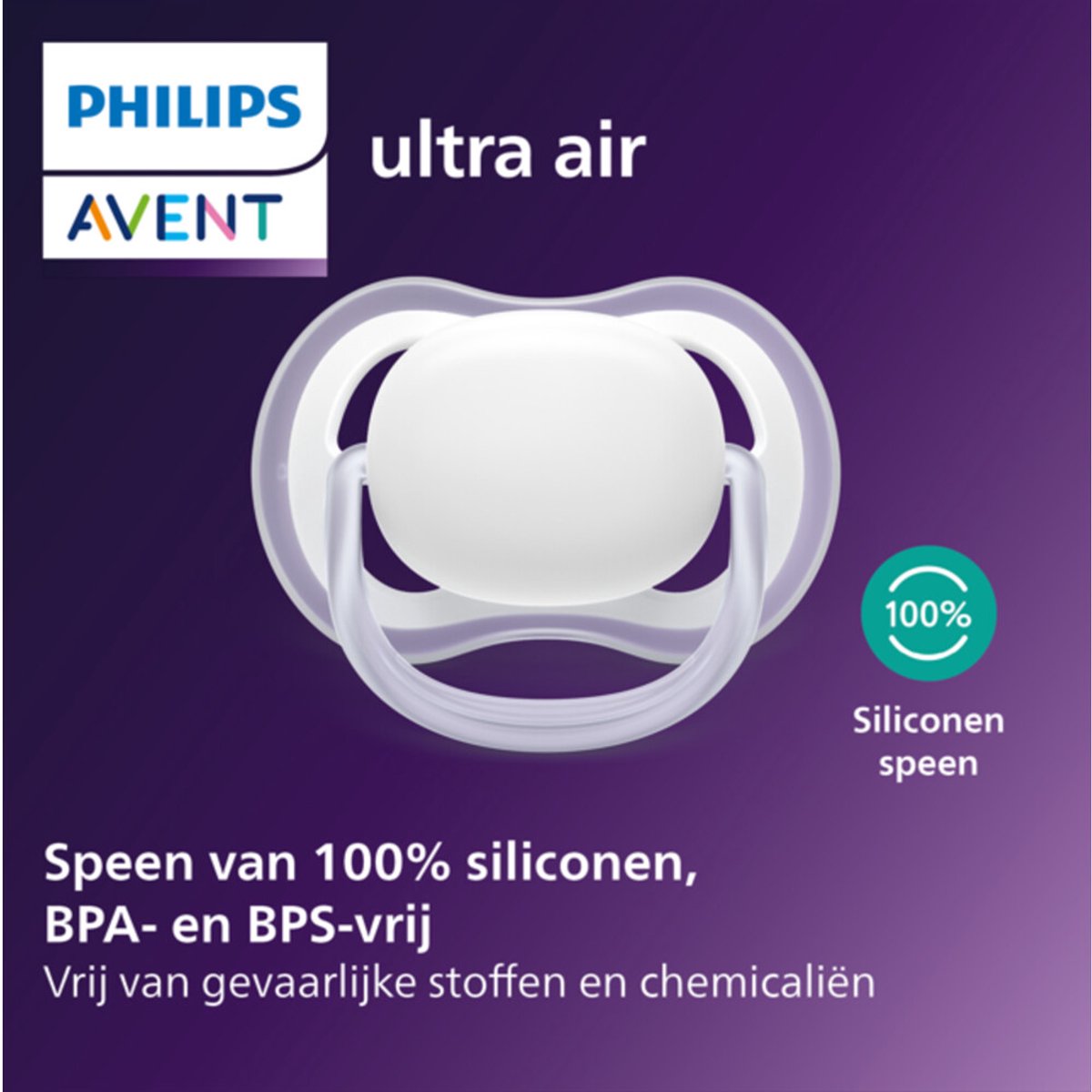 Sucettes Philips Avent Ultra Air Nuit - Phosphorescentes - 0% BPA - 18-36 Mois - Lot De 2