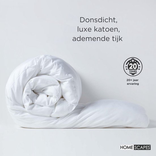 Homescapes couette tempérée 135 x 200 cm en duvet et plumes de canard 10.5 tog