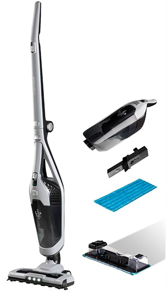 Concept - 18,5V ACCU-steelstofzuiger en -mop, met accessoires, oplader vp4201