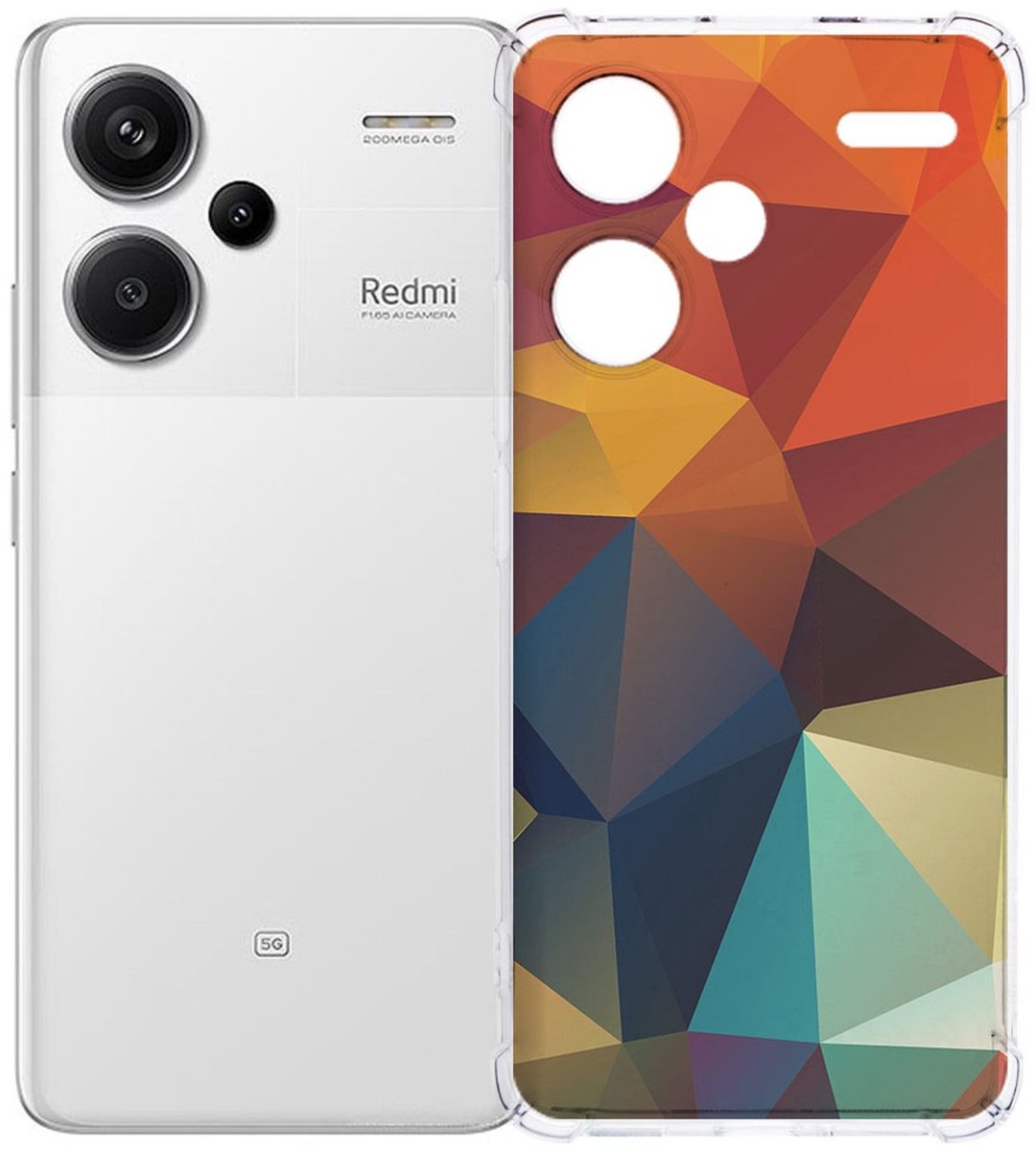 Xiaomi Redmi 13 Pro Plus Hoesje - Polygon Color TPU Antishock