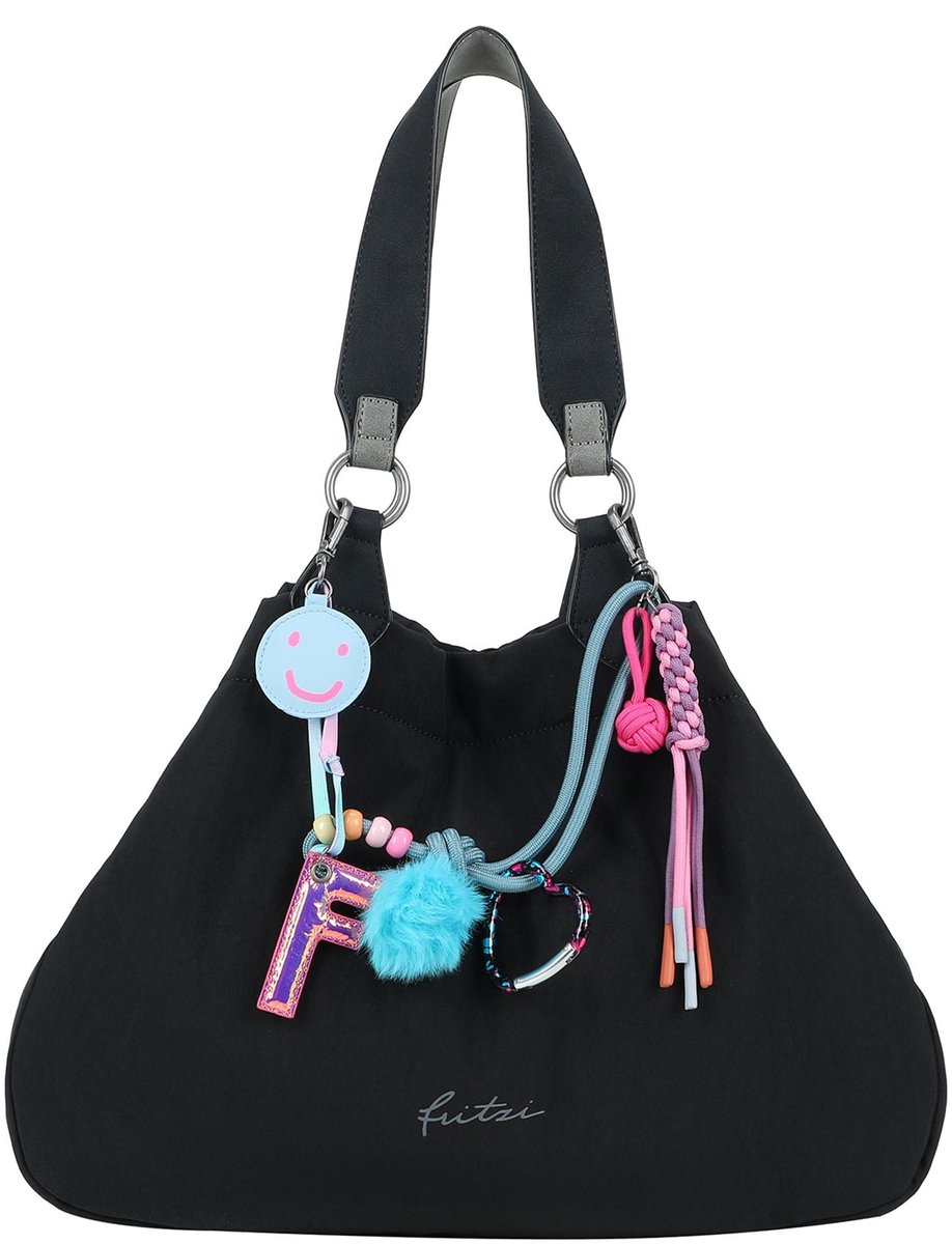 Fritzi aus Preußen shopper schoudertas Izzy Medium Limited Tüddelüt zwart