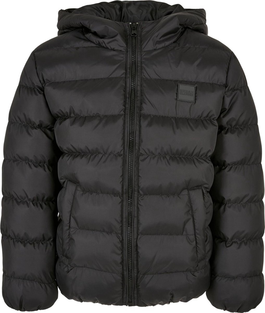 Urban Classics Basic Bubble Jacket Kinder Jas Kids 146/152 Zwart