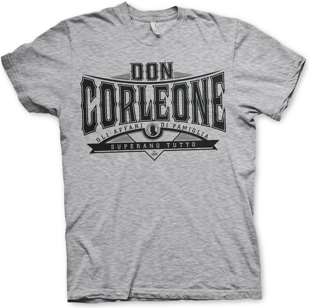 The Godfather Don Corleone Superano Tutto T-Shirt Heather-Grey-2XL