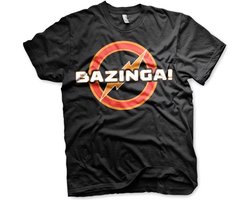 The Big Bang Theory Heren Tshirt -M- Bazinga Underground Logo Zwart