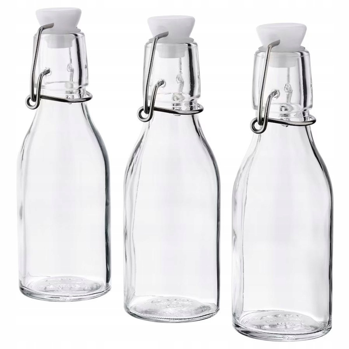 IKEA KORKEN Glazen Flesjes met Dop - 15 cl, 3 Stuks