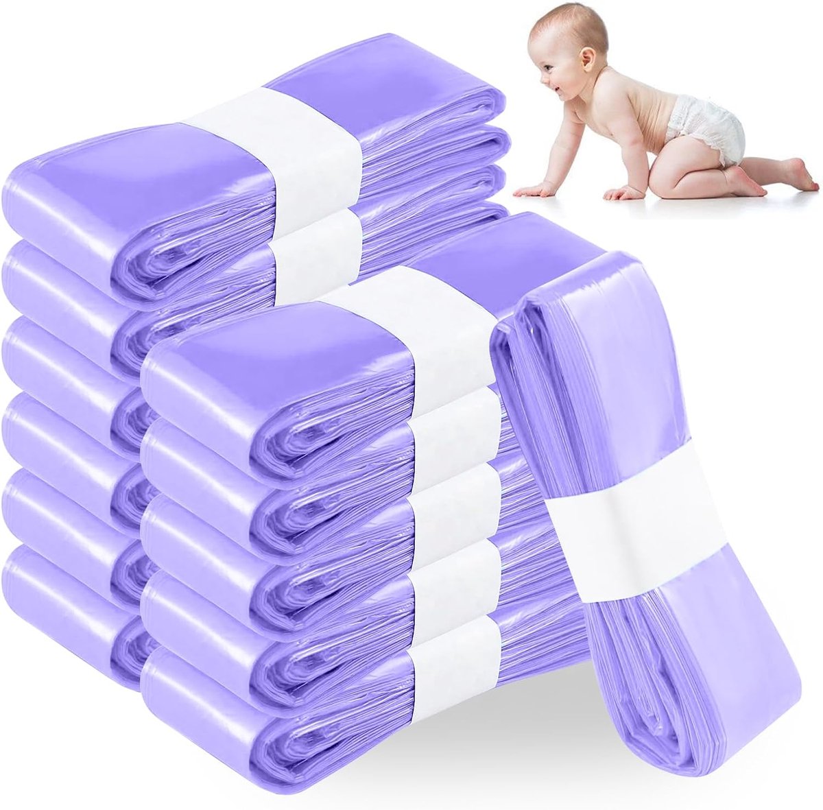 Image of 12-delig Luieremmer Navulset - Universele Compatibiliteit - Geurwerend & Antibacterieel - Extra Groot Formaat