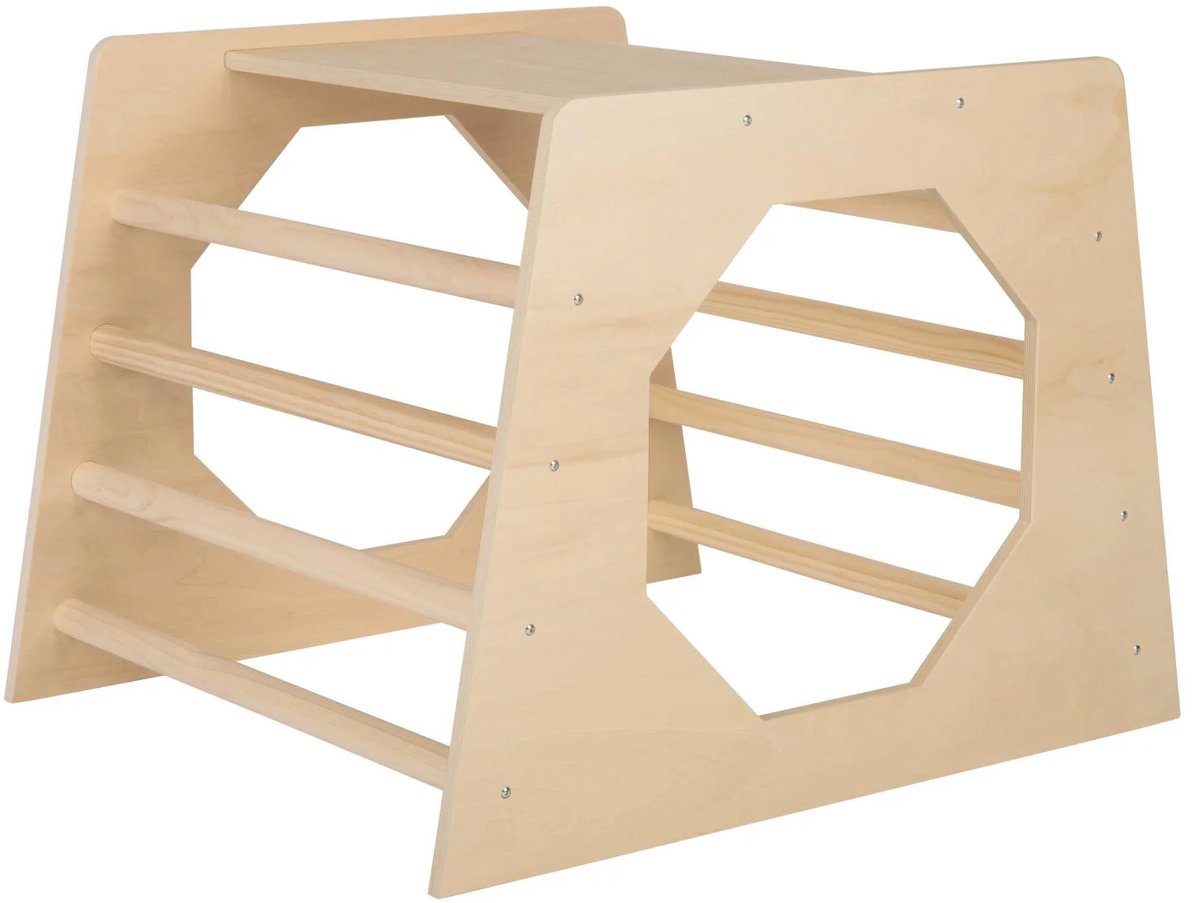Playtive Houten klimkubus - Max. belasting: 50 kg Leeftijdsadvies: 2+ - Houten speelgoed - Klimrek