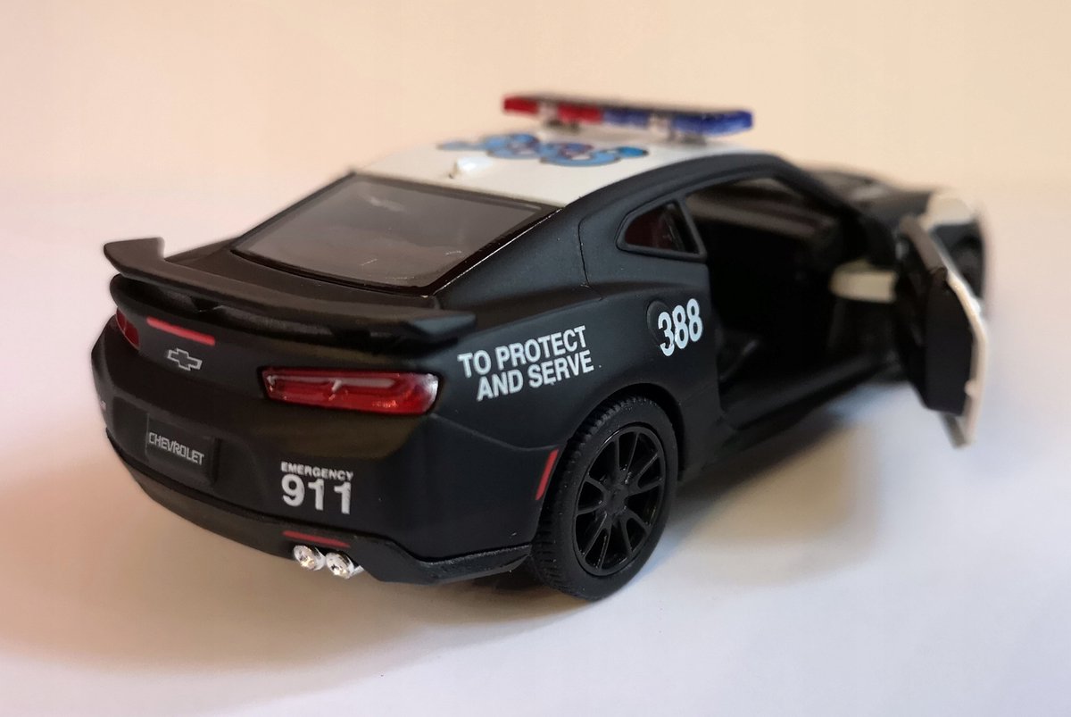 Kinsmart Chevrolet Camaro ZL1 Politie Modelauto 1:38