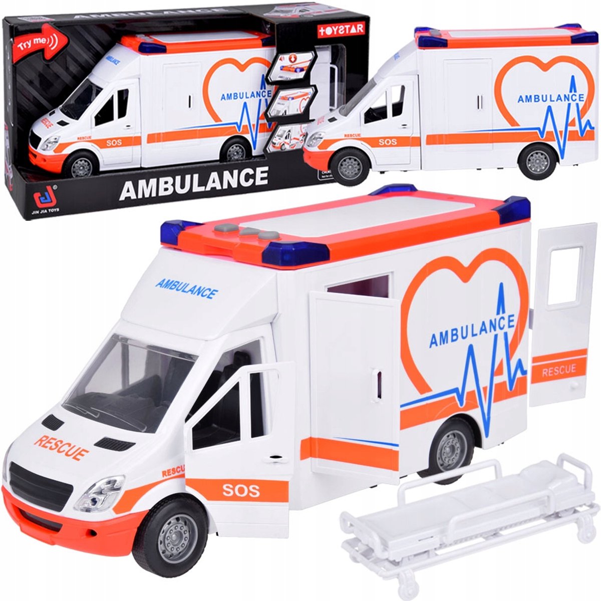 Interactieve Ambulance Speelgoed met Licht & Geluid - Realistische Reddingsactie