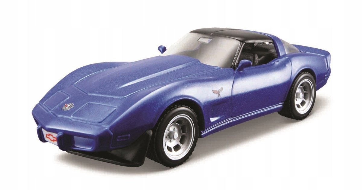 Maisto Chevrolet Corvette 1978 Power Racer - Blauw Metaal 4.5"
