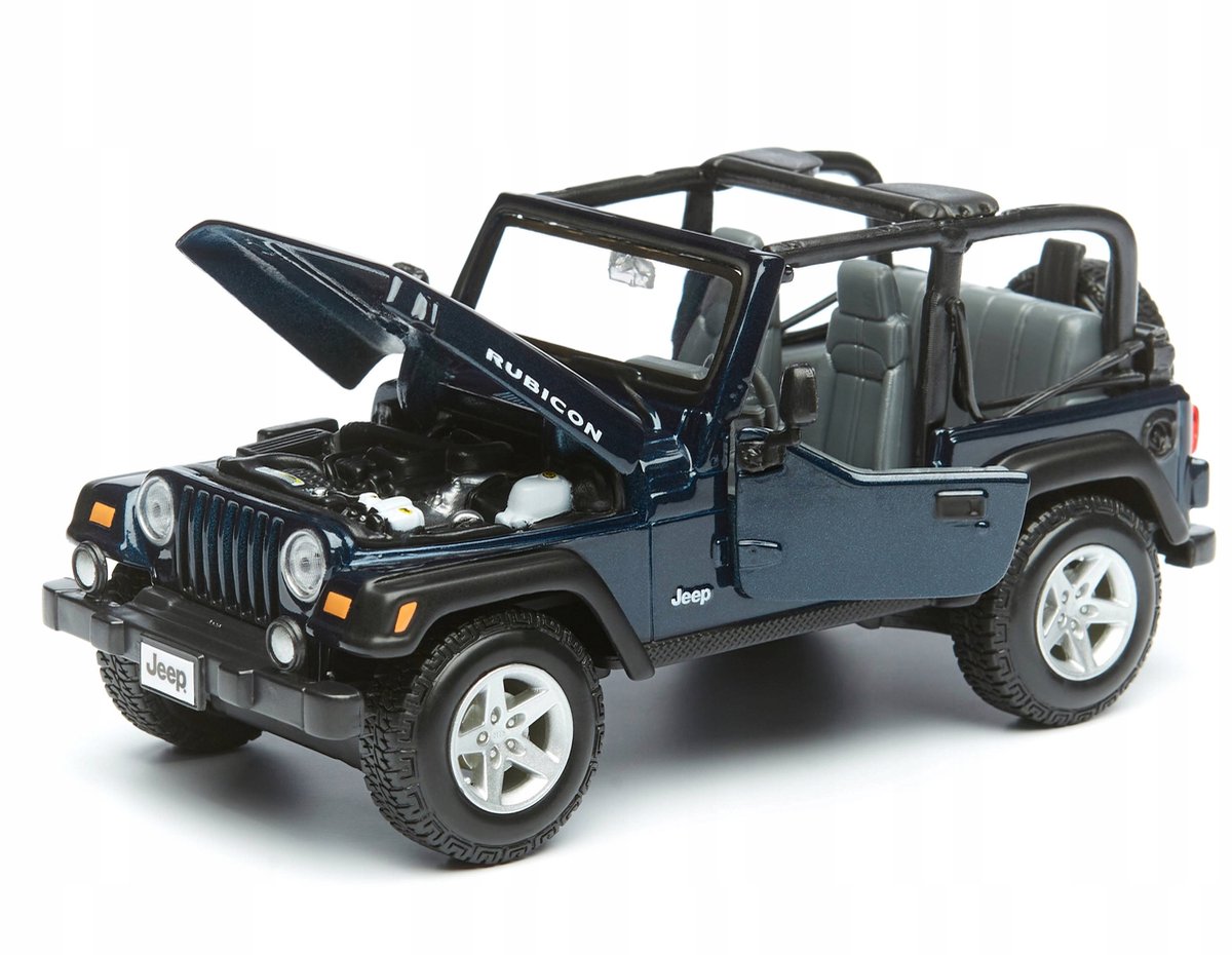 Maisto Jeep Wrangler Rubicon 1:27 Model Auto Blauw Metaal