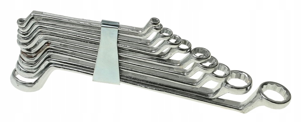 Ringsleutelset 6-32mm, 10-delig, 75° Gebogen