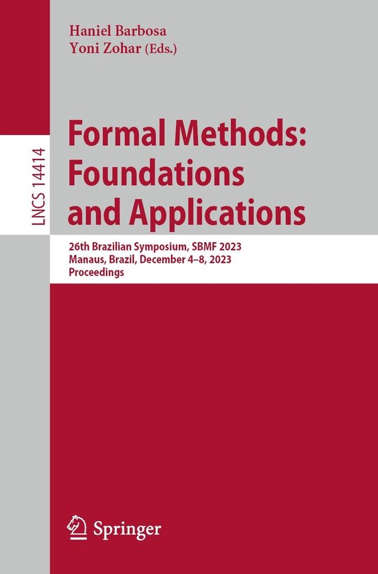 Springer Nature Proceedings Computer Science - Formal Method ... - cover