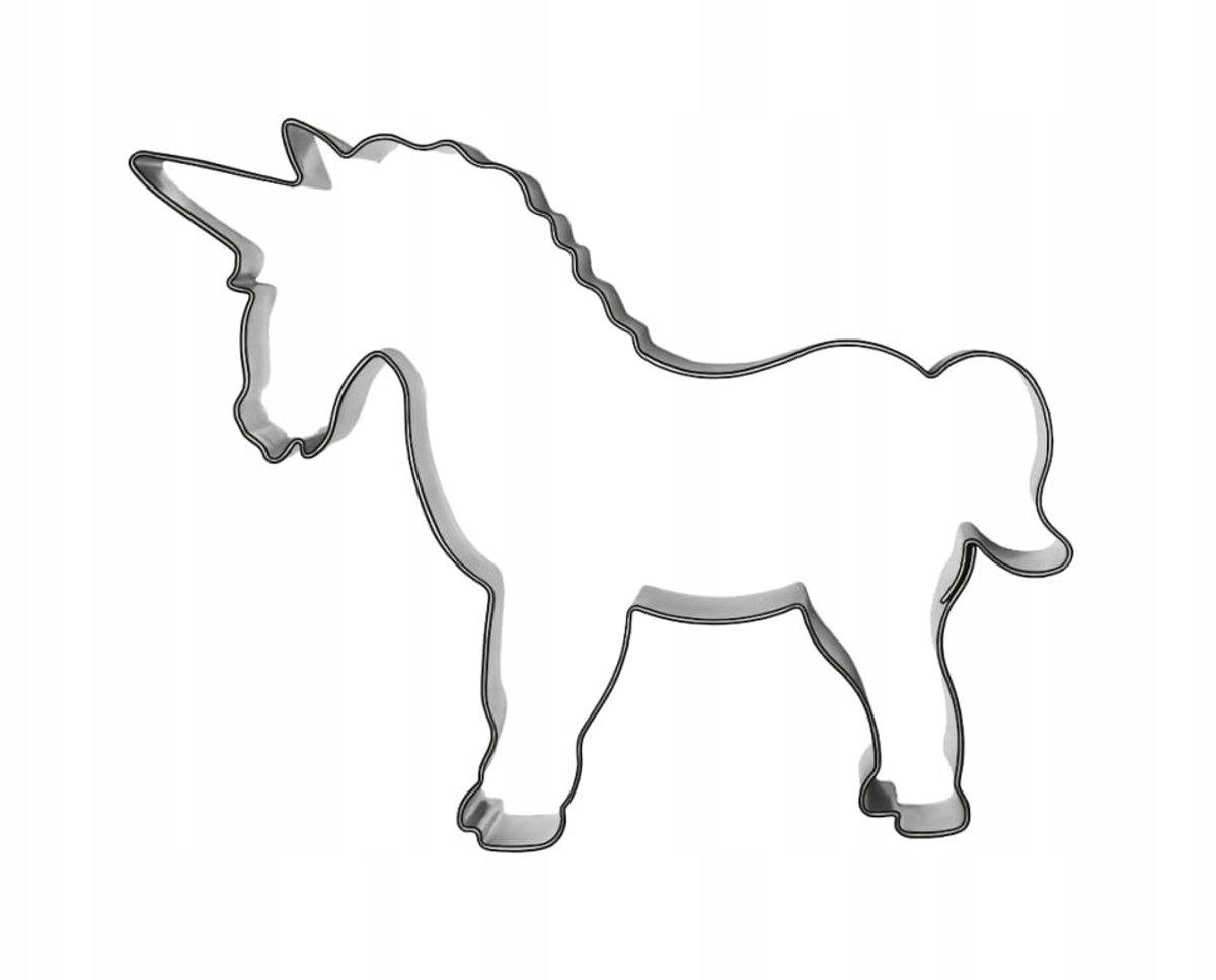 Unicorn Koekjesvorm 7 cm - Roestvrij Staal