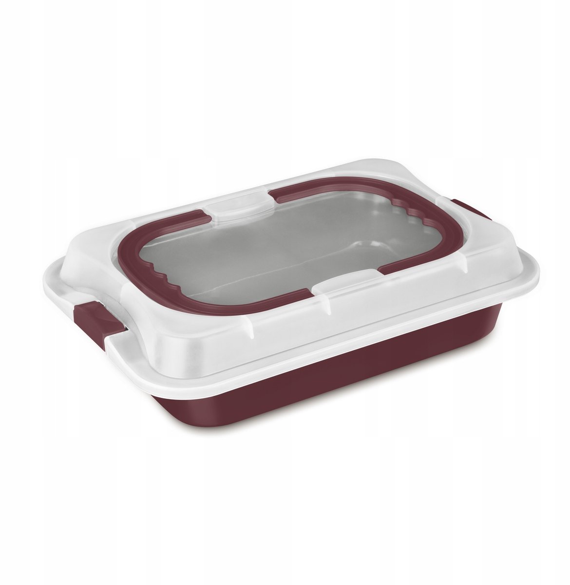 BerlingerHaus Leonardo Braadpan met Deksel - 36.5x24.5 cm - Bordo