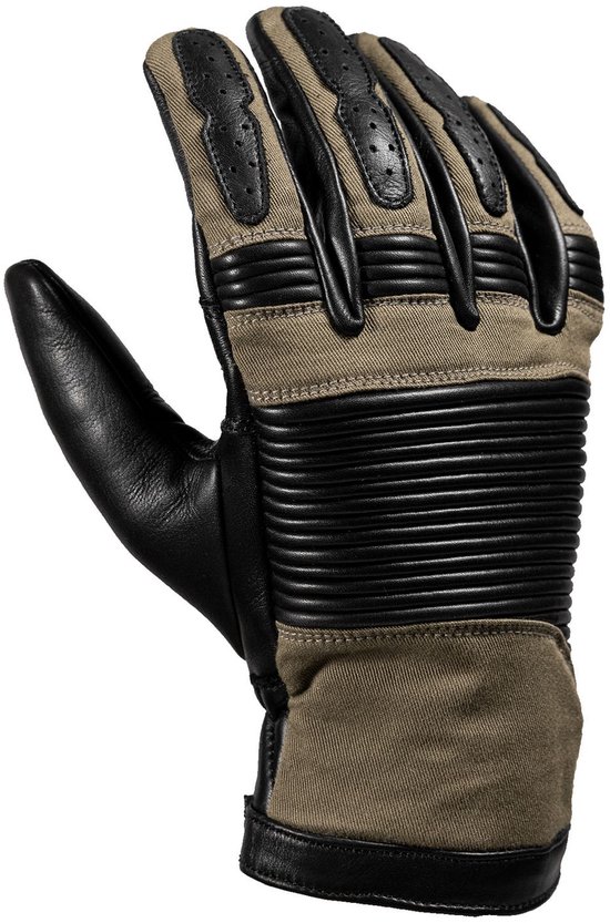 John Doe Motorrad Handshuhe Durango-XTM Black/Camel-XL