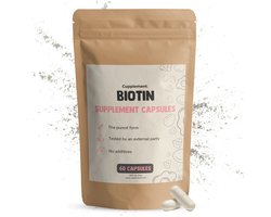 Cupplement Biotine (Vitamine B8) 10.000 mcg 60 Capsules - biotine 10000mcg - Vegan - Zonder toevoegingen - Lab getest - 60 dagen voorraad per zakje