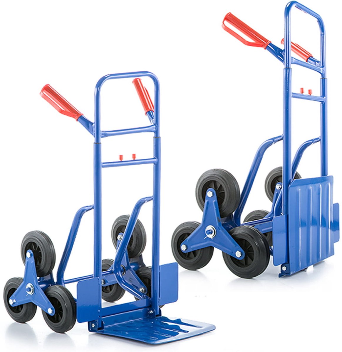 Steekwagen - opvouwbaar met traploper - 250 kg - 3-wiel staal - rubberen wielen