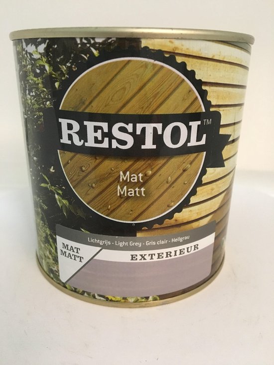 Restol Houtolie Mat 2,5L Lichtgrijs | bol