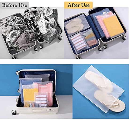 25 Stuks Reiszakken met Ritssluiting - Waterdicht en Ruimtebesparend voor Kleding en Accessoires — afbeelding 5