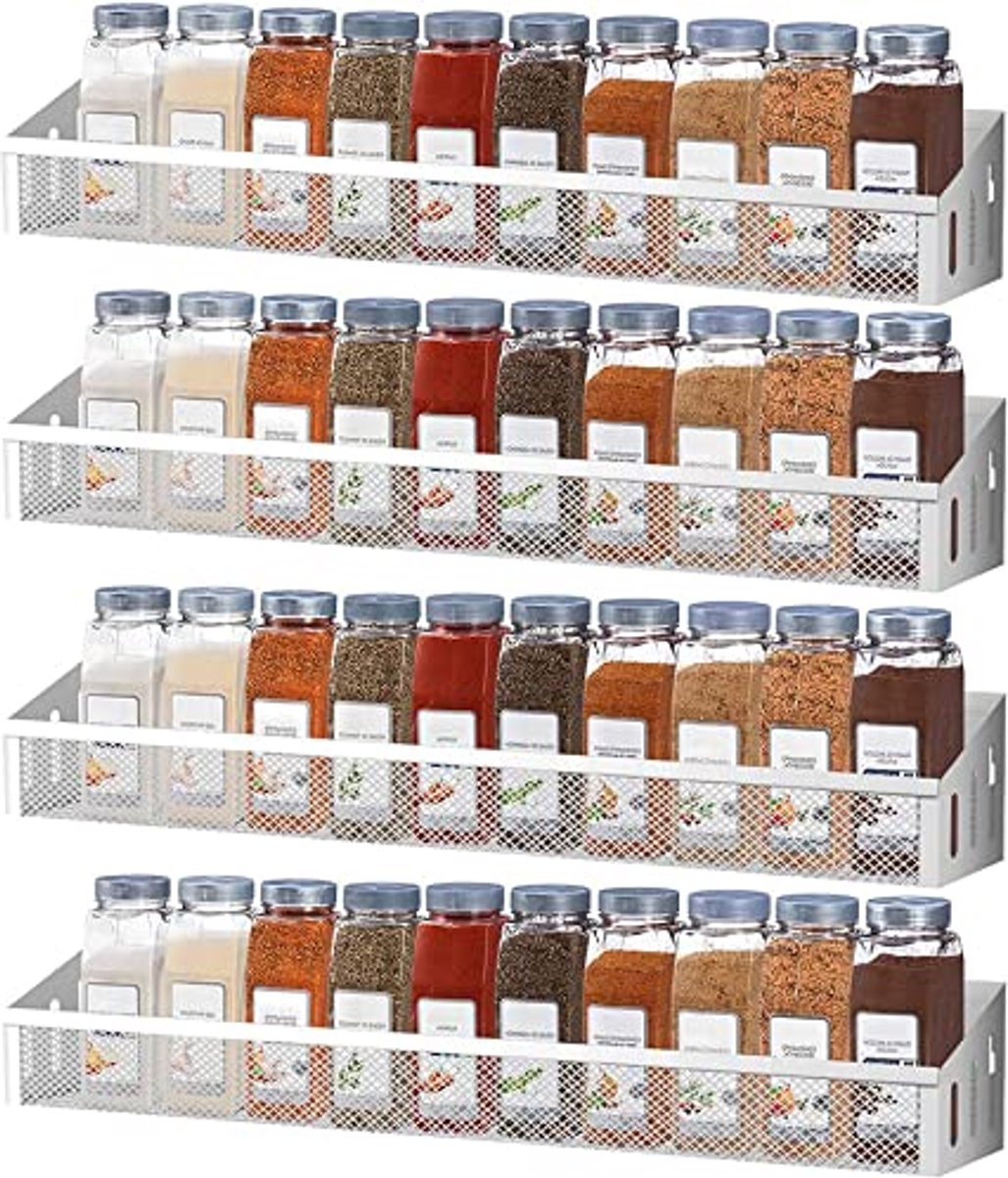 Wandgemonteerd kruidenrek - Ruimtebesparende opbergoplossing voor keuken en cosmetica