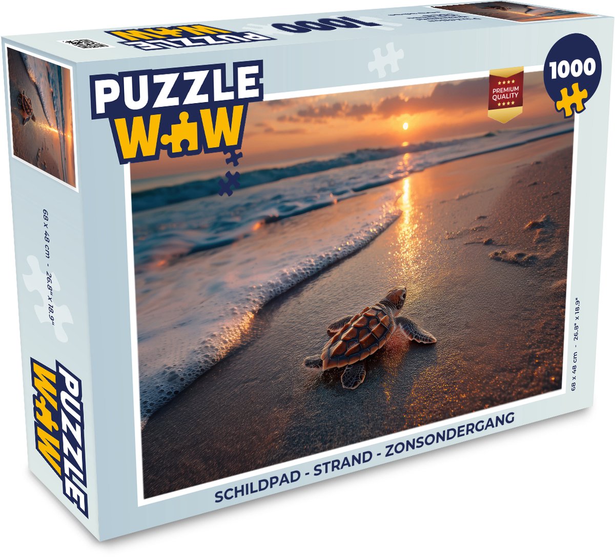 Schildpad - strand - Zonsondergang