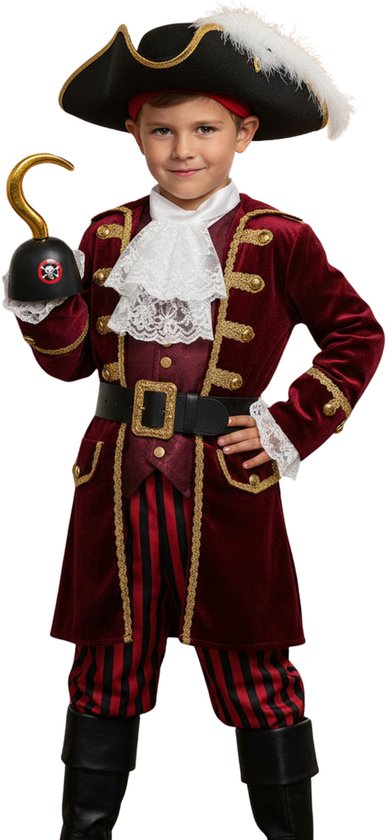 Funny Fashion Carnaval verkleed haak - kapitein/piraten - goud - Kapitein Haak - themafeest