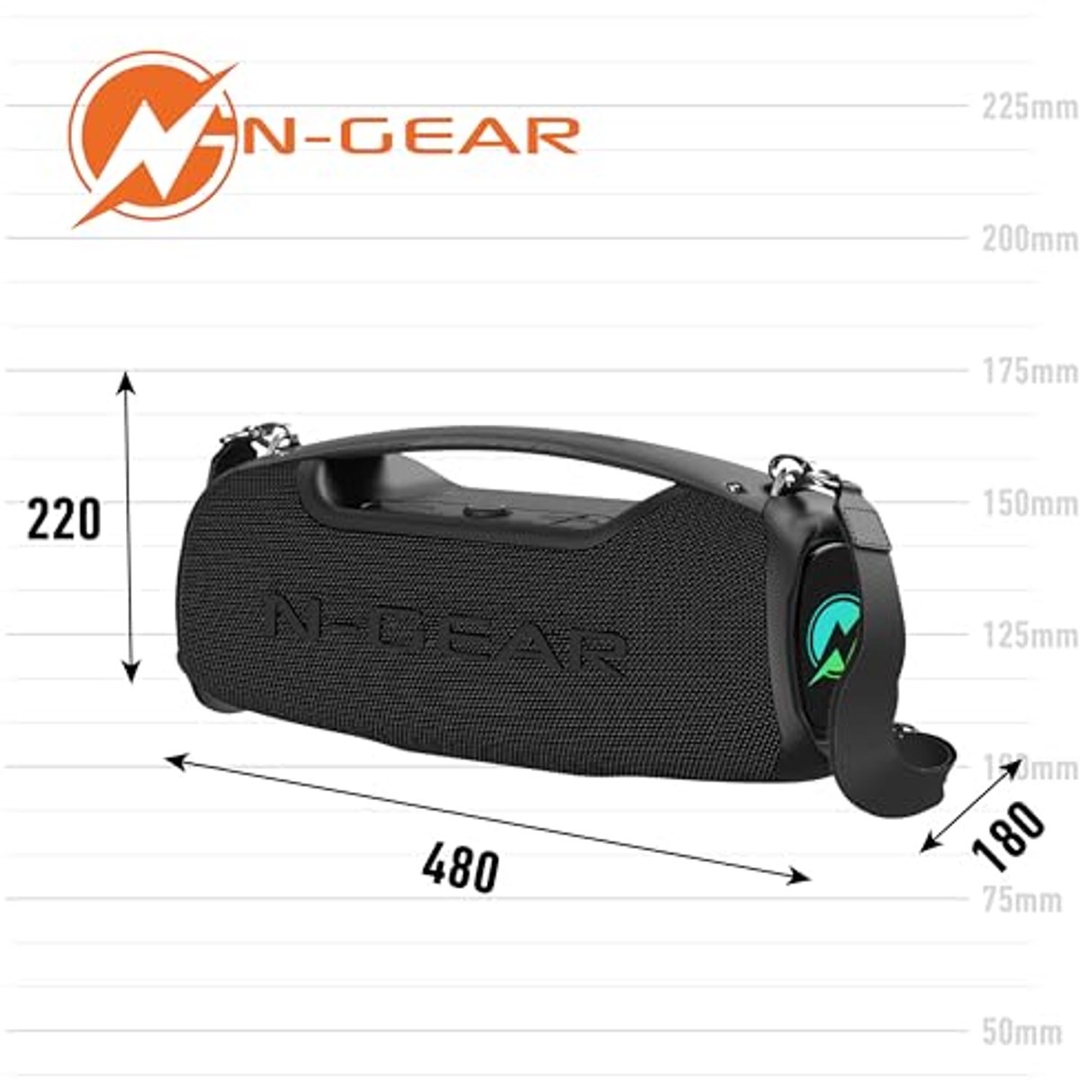 Draagbare Bluetooth luidspreker met lichtsysteem - 500 watt waterdicht, 8 uur speeltijd, perfect voor buiten en feesten