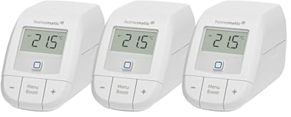 Slimme radiatorthermostaten set - 3x digitale thermostaten voor optimale verwarming, energiebesparing, bediening via app en spraak
