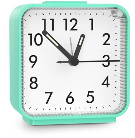 Eichmüller | Analoge Wekker | Eenvoudige Vierkante Functionele Wekker Met Alarm En 5 Minuten Snooze Functie Kleur Zilver Zwart Eichmüller | Analoge Wekker | Eenvoudige Vierkante Functionele Wekker Met Alarm En 5 Minuten Snooze Functie Kleur Zilver Zwart